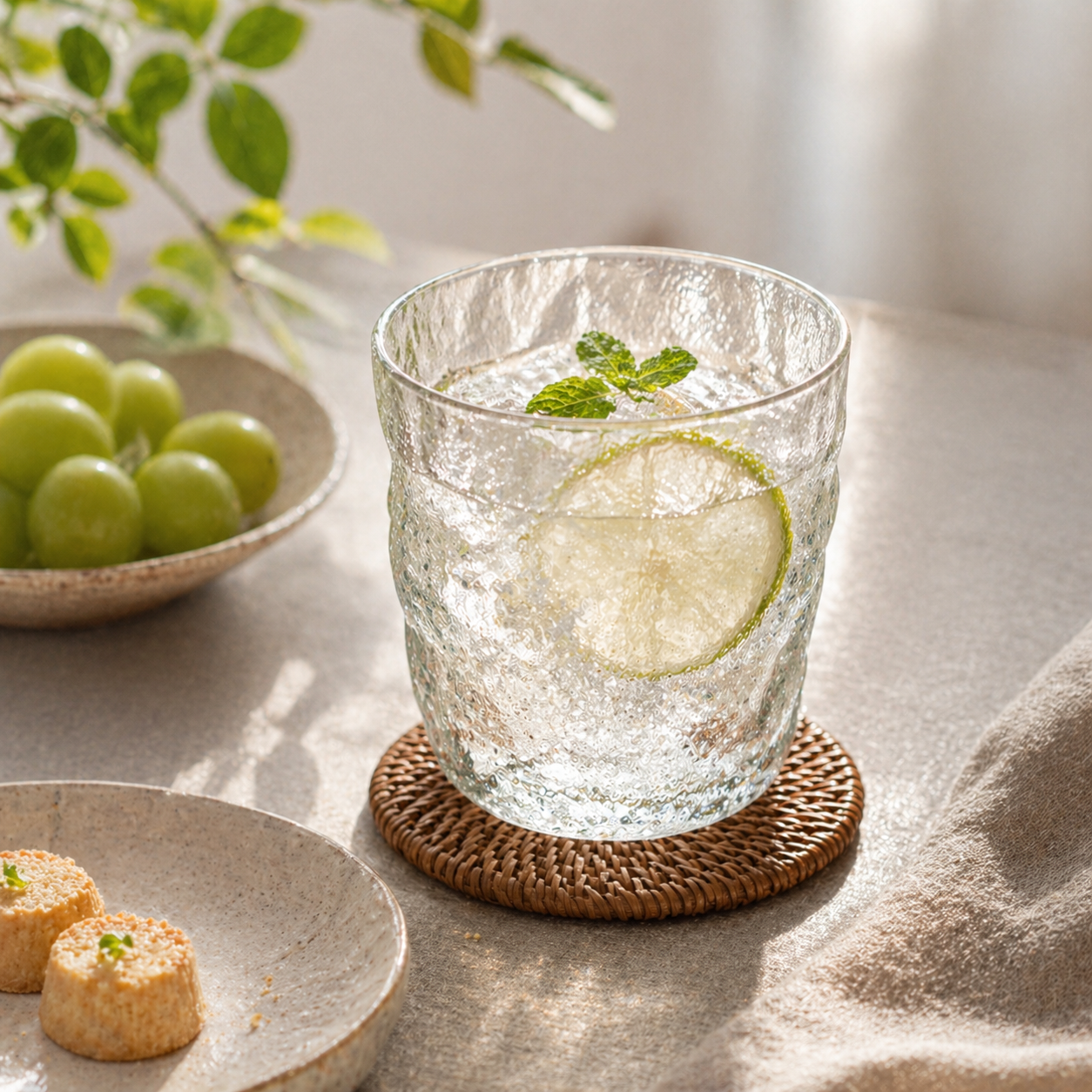 Glacier Textured Glass Cup