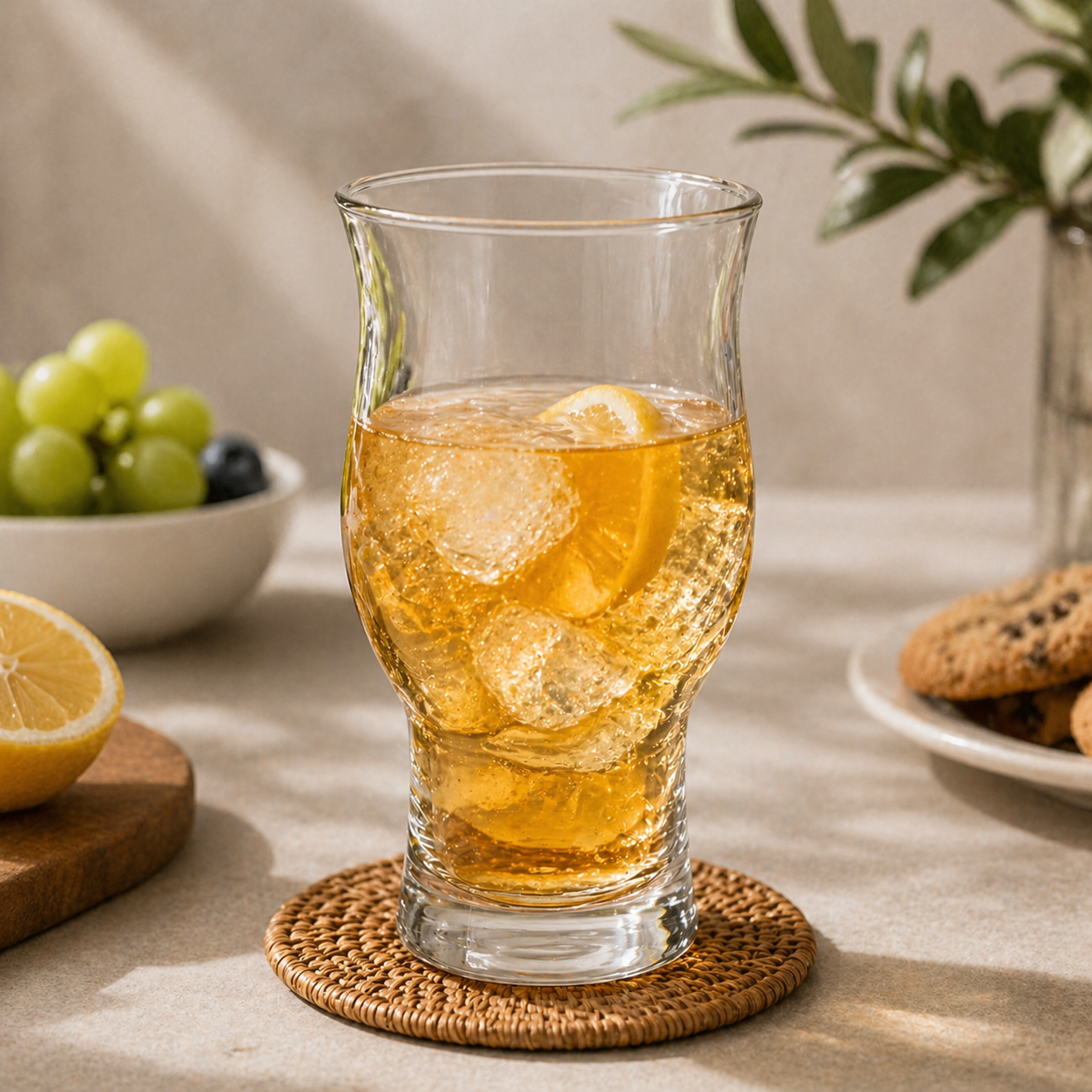 Curved Shape Glass Cup